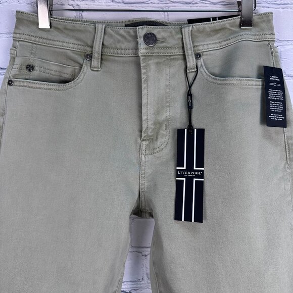 Liverpool LA Mens Regent Relaxed Straight Color Denim Jean Size W30 x L34, Stone - Picture 5 of 13